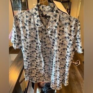 Slate and stone, Blue And White, Mens Medium Shirt